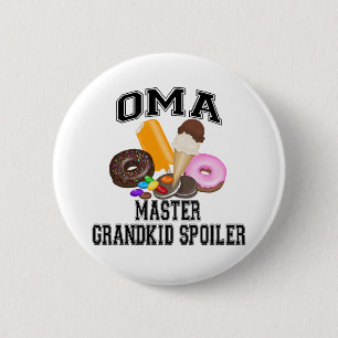 Badge Rond 5 Cm Spoiler Oma de Grandkid