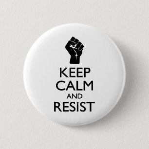 Badge Rond 5 Cm Spol Gardez Le Calme Et Résistez À Un Symbole Poli