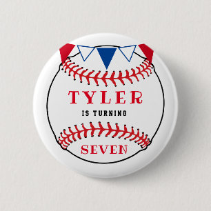 Badge Rond 5 Cm Sports de baseball fête d'anniversaire