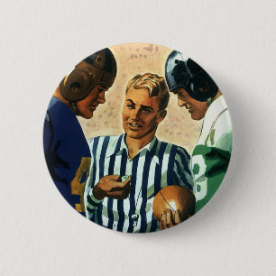 Badge Rond 5 Cm Sports Vintage, Pièce de monnaie à pile ou face d'
