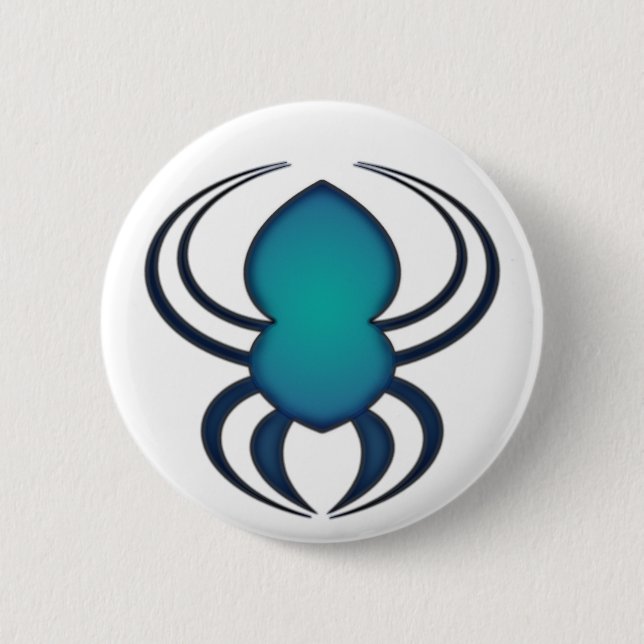 Badge Rond 5 Cm Spyder Bleu (Devant)