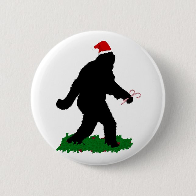 Badge Rond 5 Cm Squatchine de Noël' (Devant)