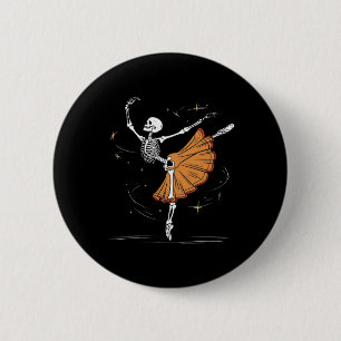 Badge Rond 5 Cm Squelette dansant Llerina Llet Danse Halloween