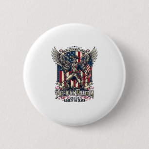 Badge Rond 5 Cm Squelette de guerre révolutionnaire patriotique so