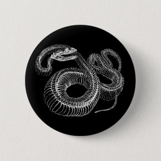 Badge Rond 5 Cm Squelette de serpent à sonnettes