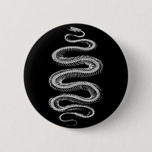 Badge Rond 5 Cm Squelette de serpent coulissant