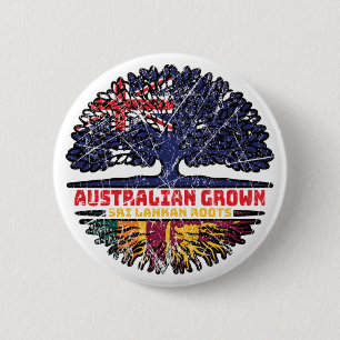 Badge Rond 5 Cm Sri Lanka Sri Lankais Australie Arbre