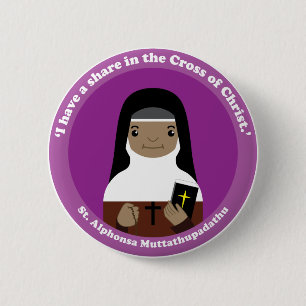 Badge Rond 5 Cm St Alphonsa Muttathupadathu