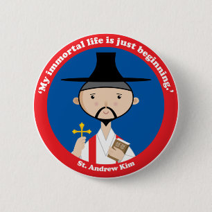Badge Rond 5 Cm St. Andrew Kim