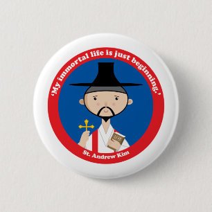 Badge Rond 5 Cm St. Andrew Kim