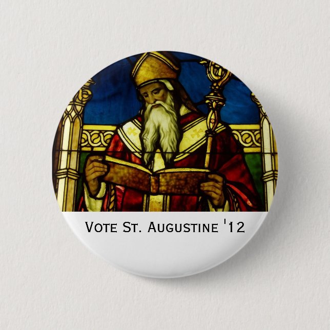 Badge Rond 5 Cm St Augustine "12 (Devant)