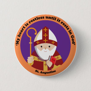 Badge Rond 5 Cm St Augustine d'hippopotame