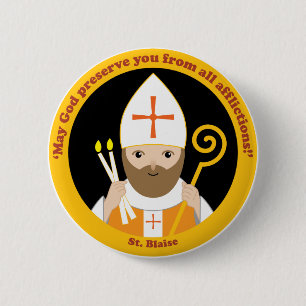 Badge Rond 5 Cm St Blaise