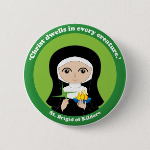 Badge Rond 5 Cm St Brigid de Kildare