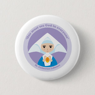 Badge Rond 5 Cm St Catherine Laboure