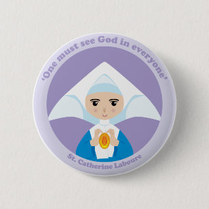 Badge Rond 5 Cm St Catherine Laboure