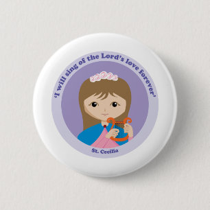 Badge Rond 5 Cm St. Cecilia