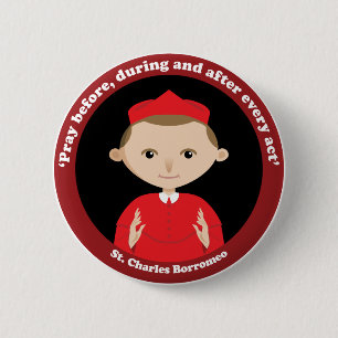 Badge Rond 5 Cm St Charles Borromeo