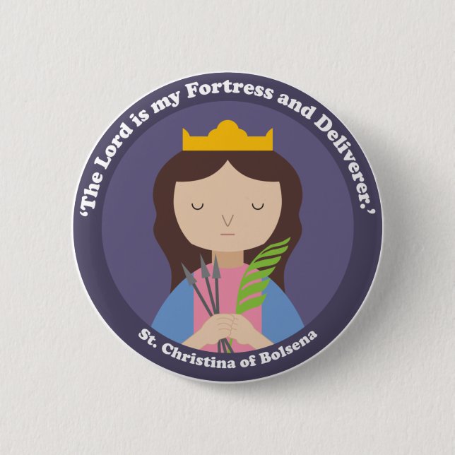 Badge Rond 5 Cm St Christina de Bolsena (Devant)