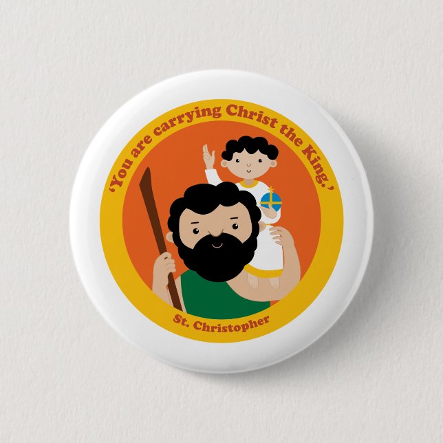 Badge Rond 5 Cm St. Christopher (Devant)