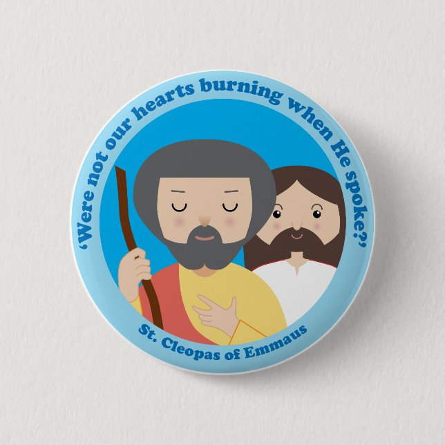 Badge Rond 5 Cm St Cleopas d'Emmaus (Devant)