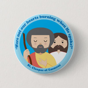Badge Rond 5 Cm St Cleopas d'Emmaus