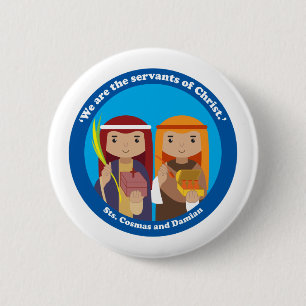 Badge Rond 5 Cm St. Cosmas et Damian