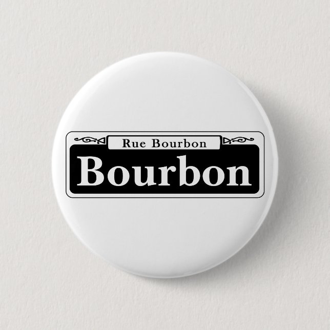 Badge Rond 5 Cm St de Bourbon, plaque de rue de la (Devant)