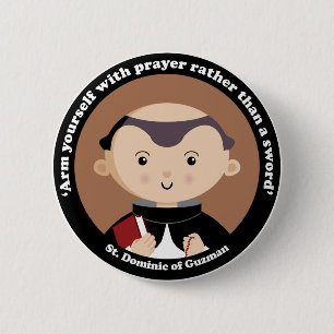 Badge Rond 5 Cm St Dominic de Guzman