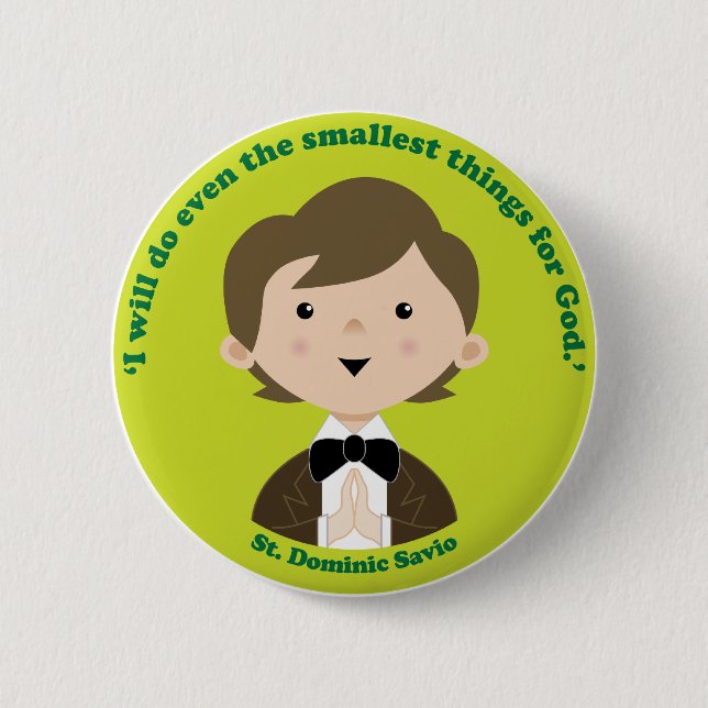 Badge Rond 5 Cm St Dominic Savio (Devant)