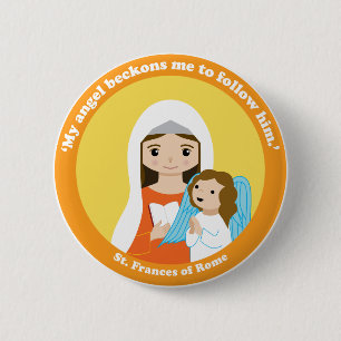 Badge Rond 5 Cm St Frances de Rome