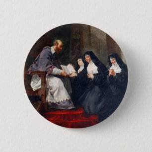 Badge Rond 5 Cm St Francoise avec St Jeanne