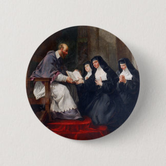 Badge Rond 5 Cm St Francoise avec St Jeanne
