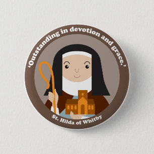 Badge Rond 5 Cm St. Hilda de Whitby