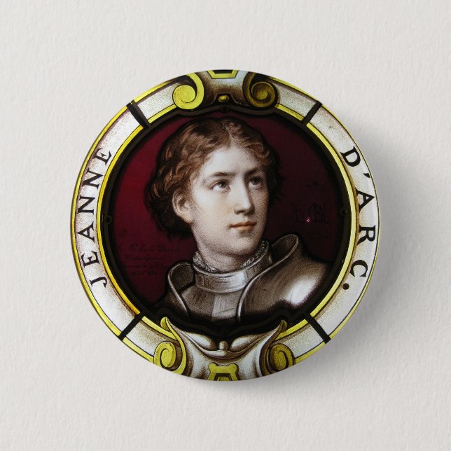 Badge Rond 5 Cm St Jeanne d'Arc (Devant)