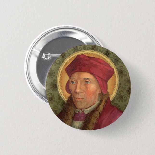 Badge Rond 5 Cm St. John Fisher (SAU 025) (Devant & derrière)