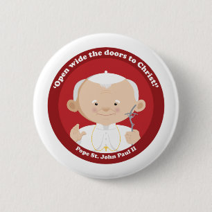 Badge Rond 5 Cm St John Paul II
