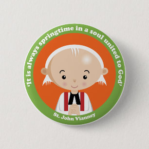 Badge Rond 5 Cm St John Vianney