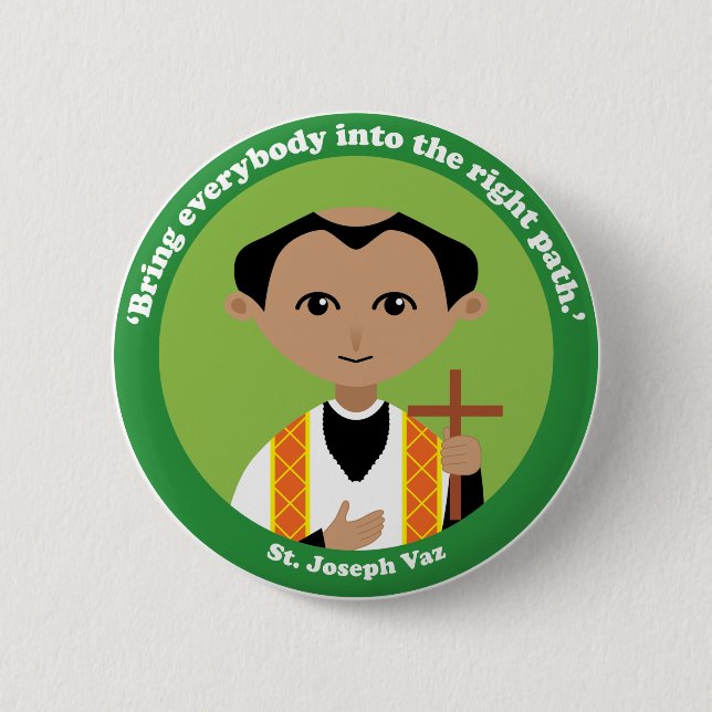Badge Rond 5 Cm St Joseph Vaz (Devant)