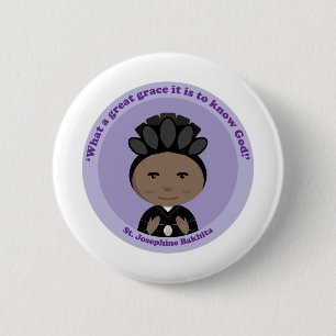 Badge Rond 5 Cm St Josephine Bakhita