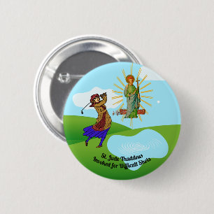 Badge Rond 5 Cm St. Jude Thaddeus & Intrepid Femme Golfeur