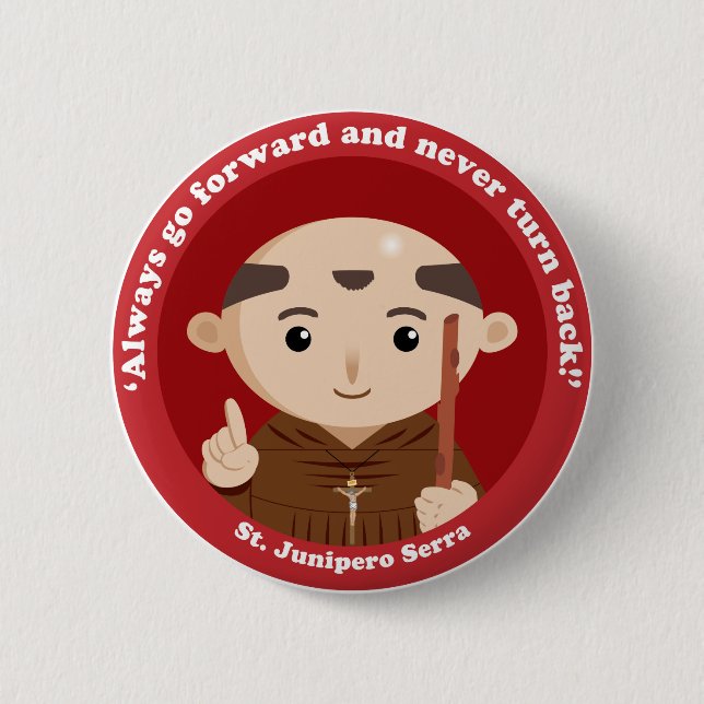 Badge Rond 5 Cm St Junipero Serra (Devant)