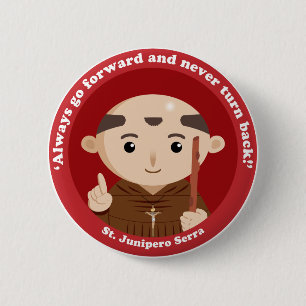 Badge Rond 5 Cm St Junipero Serra
