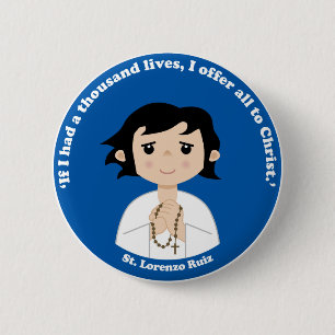 Badge Rond 5 Cm St Lorenzo Ruiz