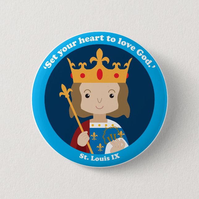 Badge Rond 5 Cm St Louis IX (Devant)