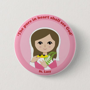 Badge Rond 5 Cm St. Lucy