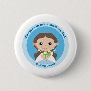 Badge Rond 5 Cm St Maria Goretti