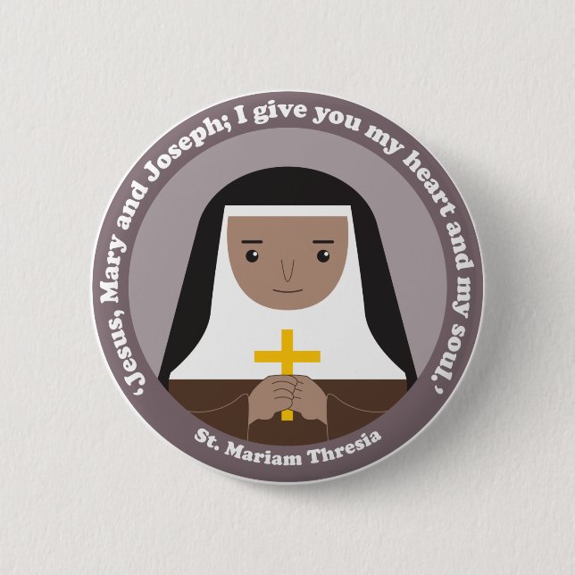 Badge Rond 5 Cm St. Mariam Thresia (Devant)