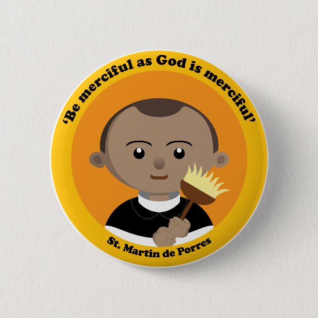 Badge Rond 5 Cm St Martin de Porres (Devant)