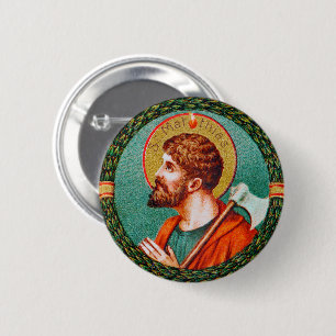 Badge Rond 5 Cm St. Matthias l'Apôtre (JMAS 09) Rond